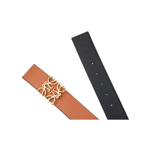LOEWE Anagram Leather Belts Unisex-3