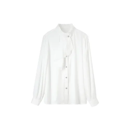 FANQIN Chiffon Shirts Women's White