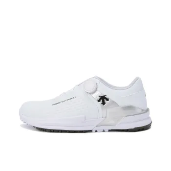 DESCENTE Cushioning, Wear Resistant Low Top Golf Shoes Men's White