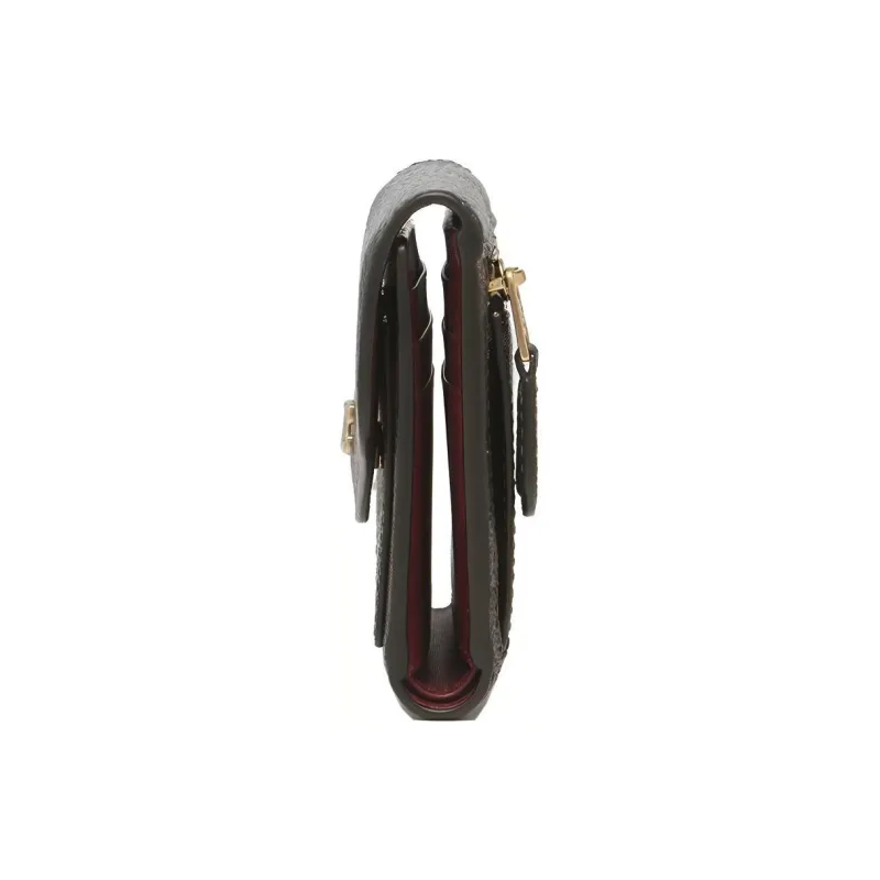 COACH Wyn Leather Clutch Envelope Bag Coin Purse Wallet Regular Women's Black-2