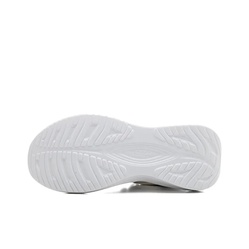 Warrior Wear-Resistant Lightweight Height Increasing Low-Top Running Shoes Women's White Gray-5