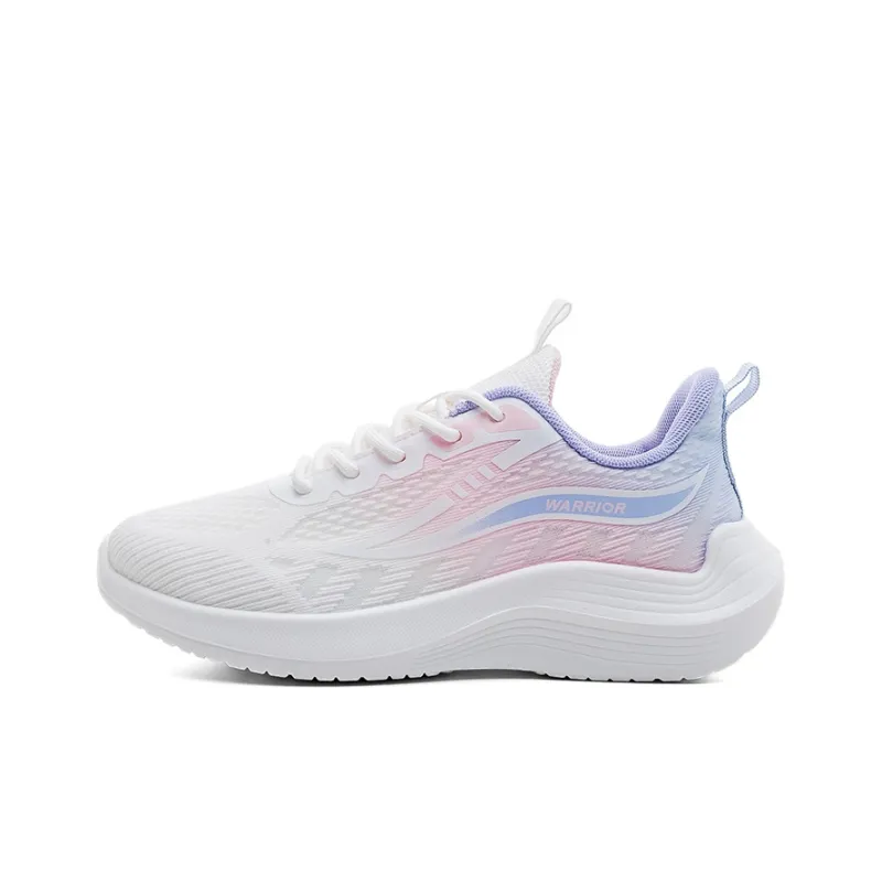 Warrior Cushioning Anti-Slip And Wear-Resistant Height Increasing Low-Top Running Shoes Women's Gradient Pink Purple-0