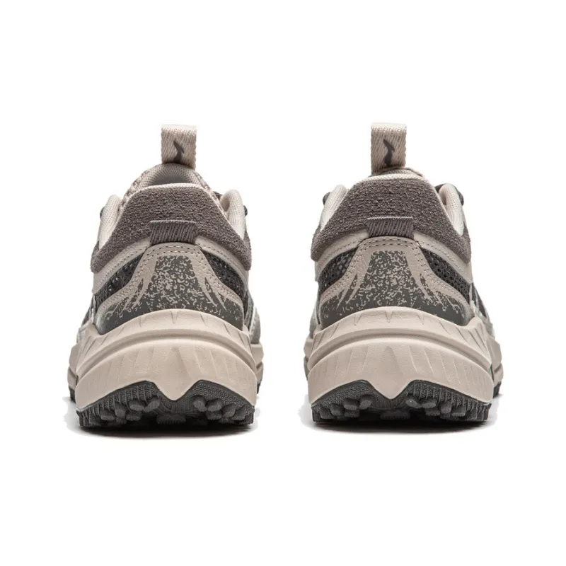 LiNing Yijie LITE Yijie Lite RT Outdoor Cushioning, Wear Resistant Low Top Hiking Shoes Women's Gray-5