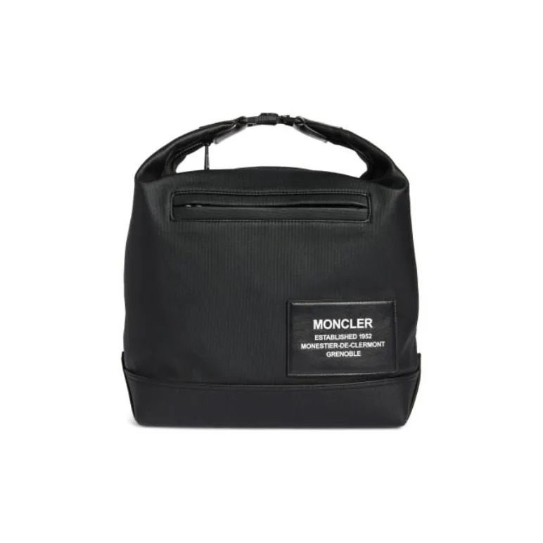 Moncler Coated Canvas Bag, Tote Bag, Shopping Bag, Shoulder Bag, Handbag Men's Black-0