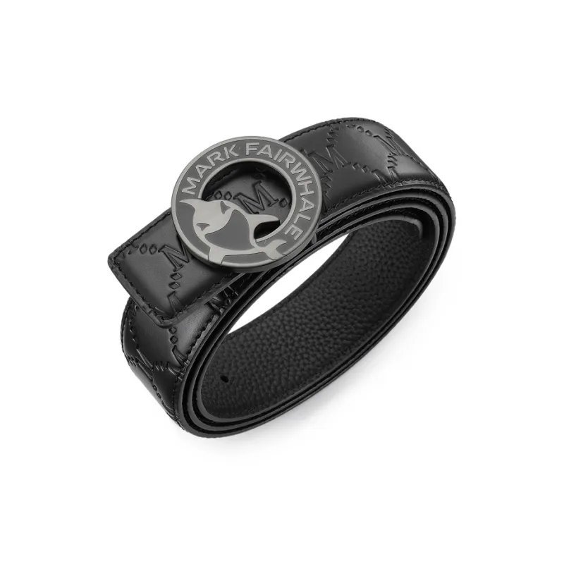 FAIRWHALE Fashion Brand New Arrival Plate Buckle Mascot Plate Buckle Belt Top Grain Cow Leather Belt Men's Width 3.5CM-3
