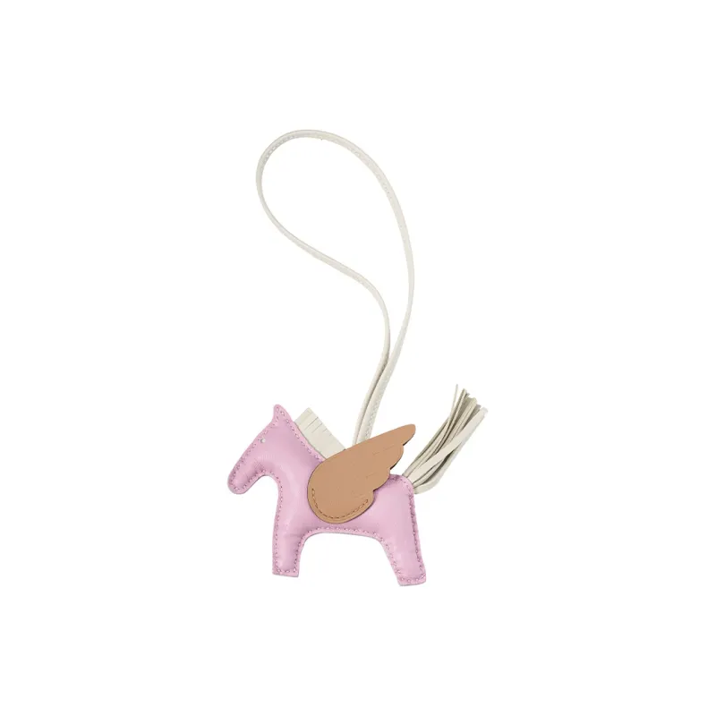 HERMES Sheepskin Pendants Unisex Pink-0