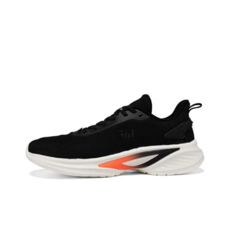 361° Anti Slip Wear Resistant Low Top Running Shoes Men's Black-0