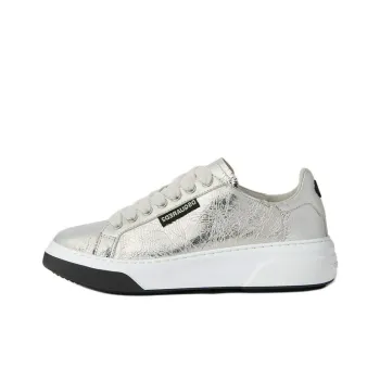 DSQUARED 2 Round Toe Metallic Lace Up Sneakers Women's