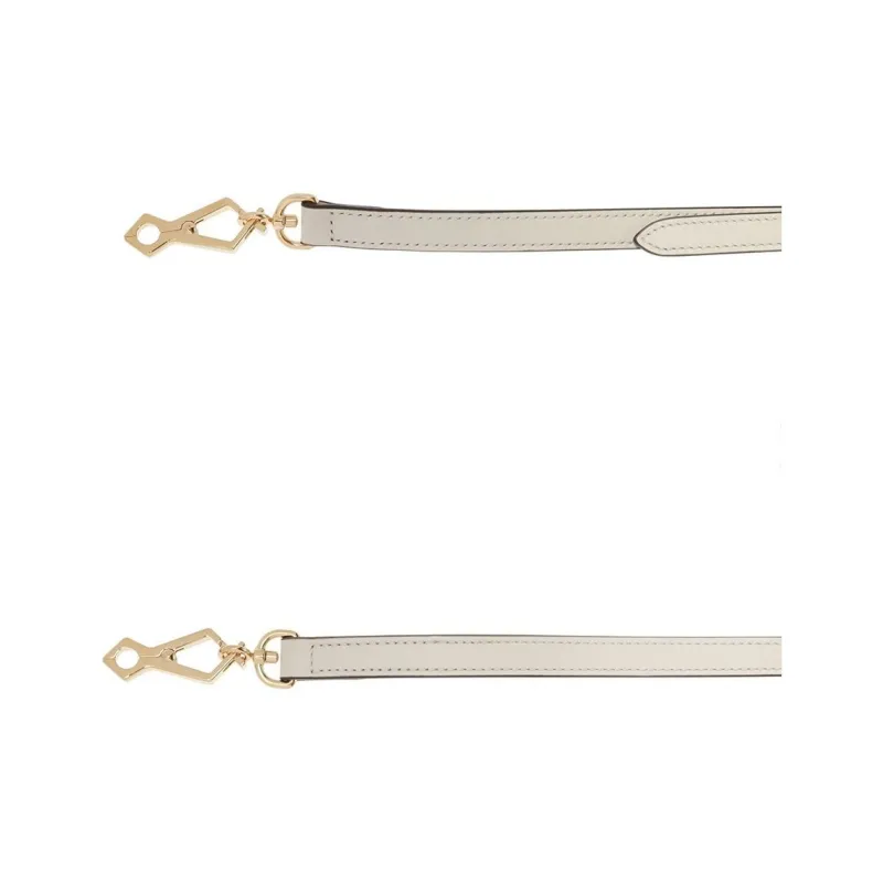 GUCCI Leather Bag Strap Women's Cream-2