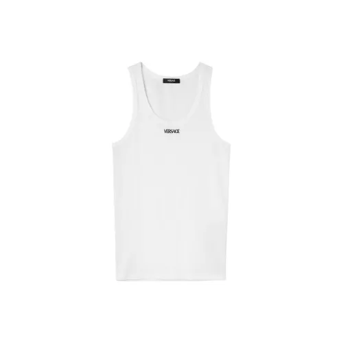 VERSACE Tank Tops Men White