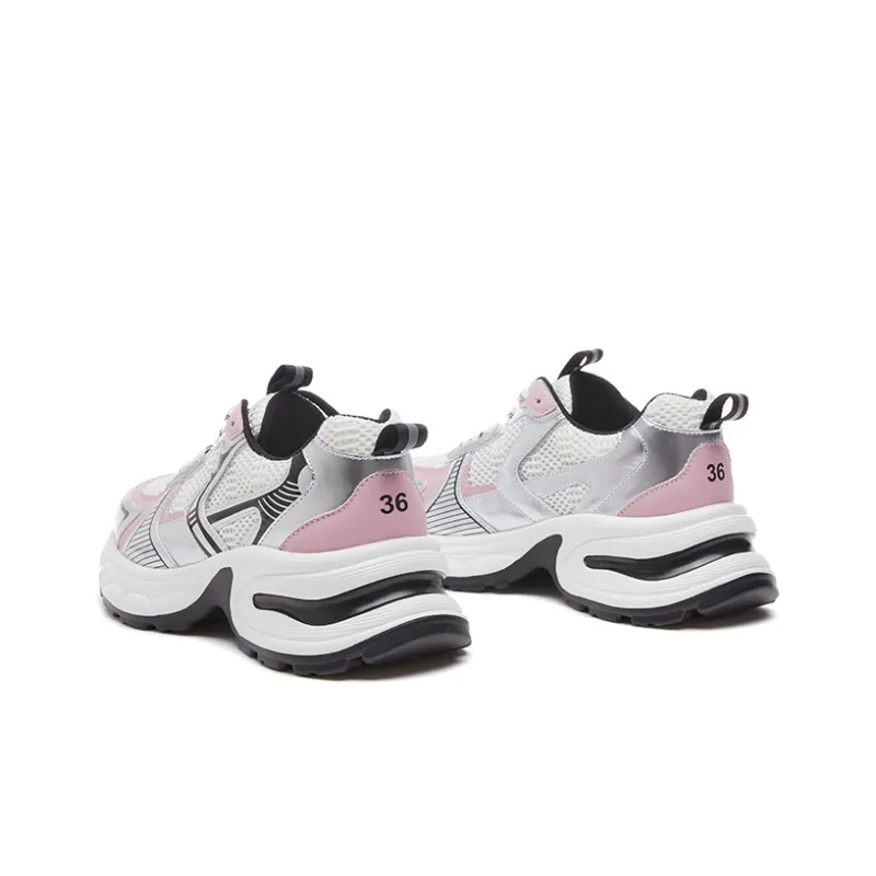 LINGPAO Breathable Height Increasing Low-Top Chunky Sneakers-8