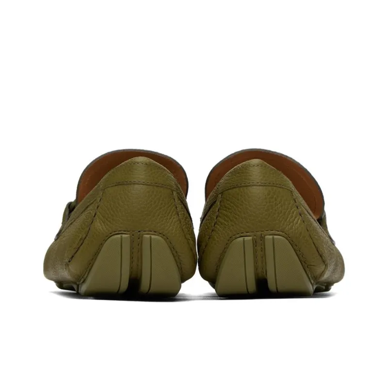 FERRAGAMO Gancini Ornament Leather Drivers-3