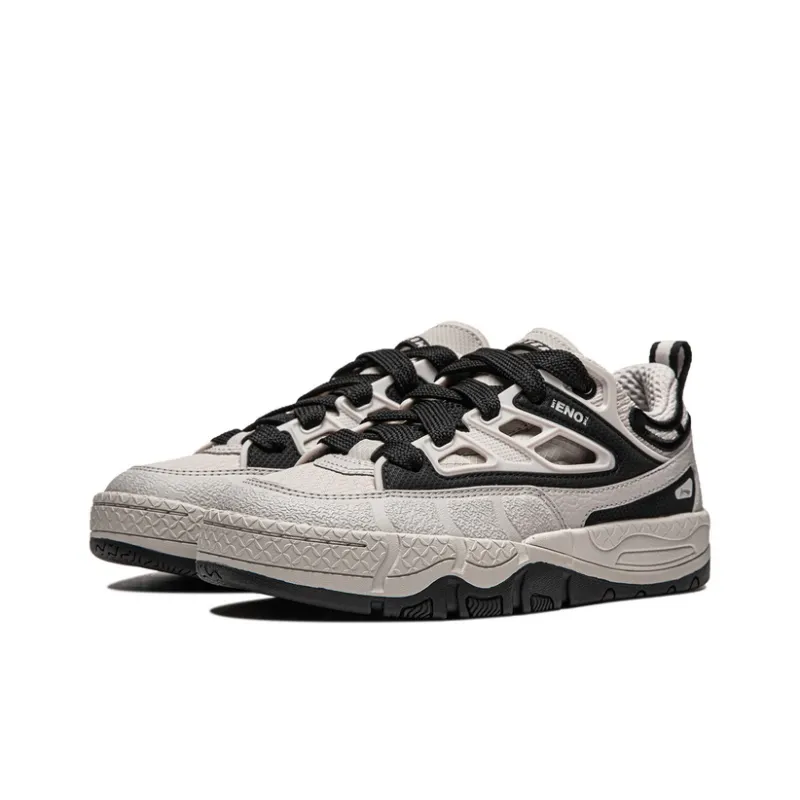 LiNing CF Tracing Collection, Yu3 SS Cushioning, Wear Resistant Low Top Skateboard Shoes Women's Gray Black-2