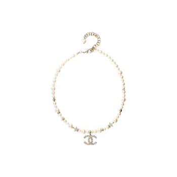 CHANEL Metal Necklaces Women's Gold