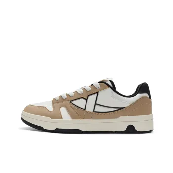 XTEP MAXX LITE Abrasion Resistant Low Top Skateboard Shoes Men's Sail White/Brown Gray/Black