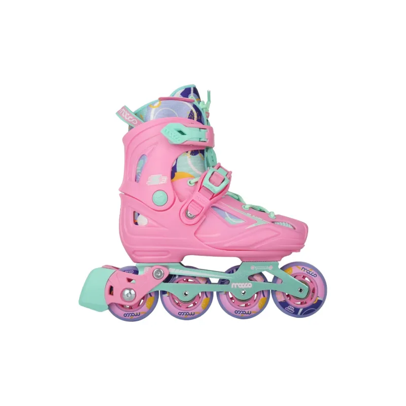 Michael Inline Skates S3 Professional Roller Skates K7 Set Kids' Size Adjustable Pink-6