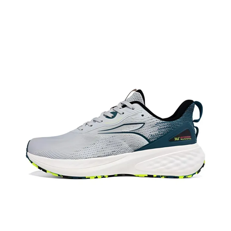 361° Cushioning Wear Resistant Low Top Running Shoes Men's Gray Green-0