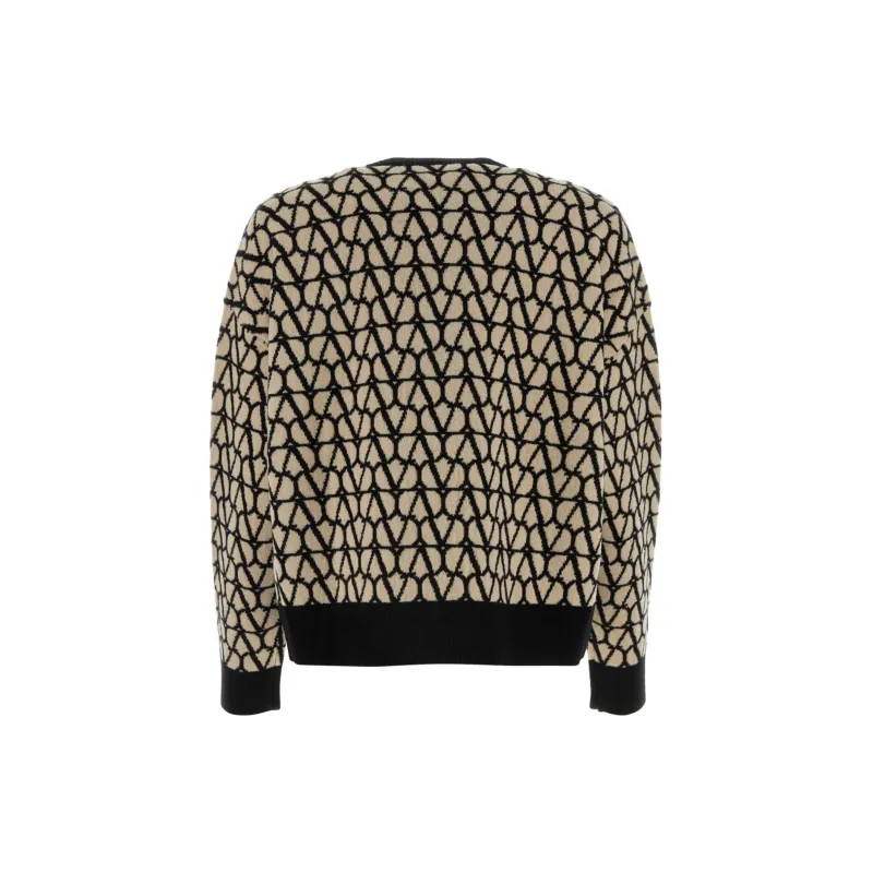 Valentino All-Over Logo Patterned Buttoned Cardigan-1