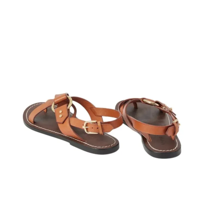 SOEUR Florence Leather Sandals-4