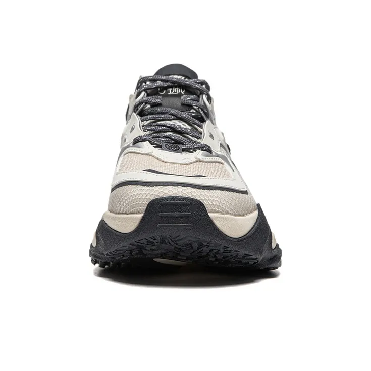 LiNing CF Tracing Collection Thousand Line Strategy SS Cushioning Wear-Resistant Low-Top Casual Shoes Men's Ash Ecru-4