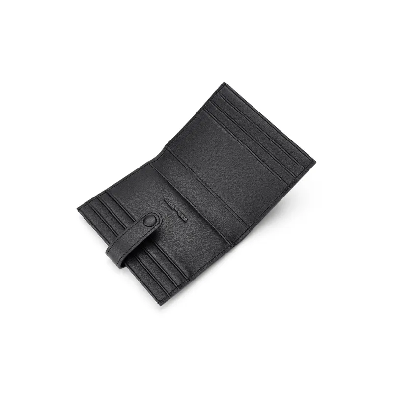 WilliamPOLO Top Grain Cow Leather Card Holder Individual Storage Bag Regular Men's Black-5