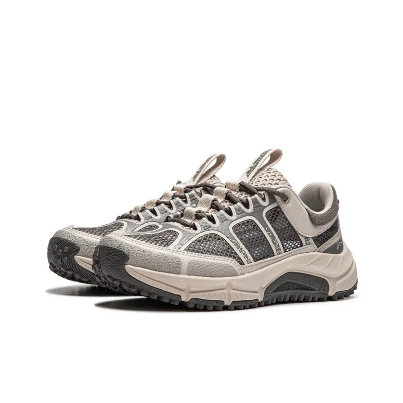 LiNing Yijie LITE Yijie Lite RT Outdoor Cushioning, Wear Resistant Low Top Hiking Shoes Women's Gray-2