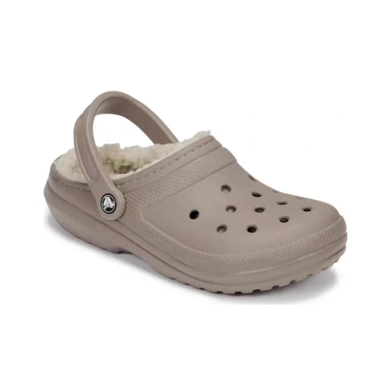 Crocs Classic Lined Clogs 'Mushroom Bone'-4