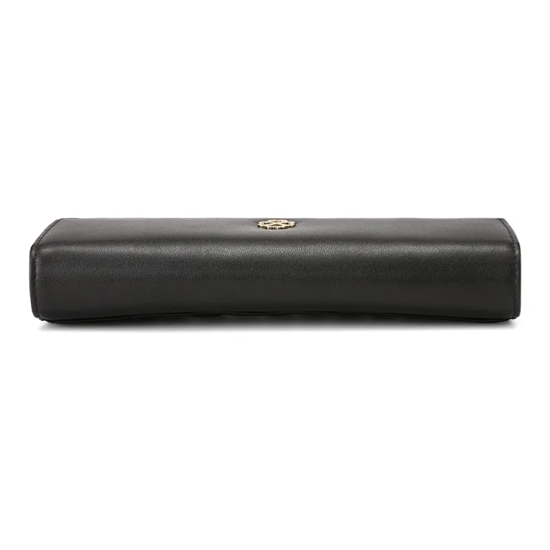 MEXICAN Cow Leather Bill Compartment Wallet Regular Women's Black/Ecru-4