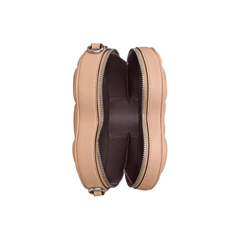 COACH Heart Nappa Leather Heart Shaped Bag Shoulder Bag Crossbody Bag Small Size Women's Beige Yellow-1