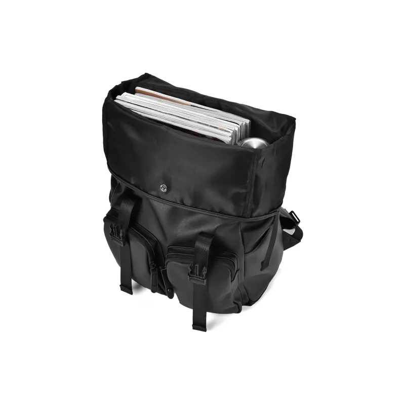 ONRF PVC Laptop Bag Backpack Large Size Unisex Black-4