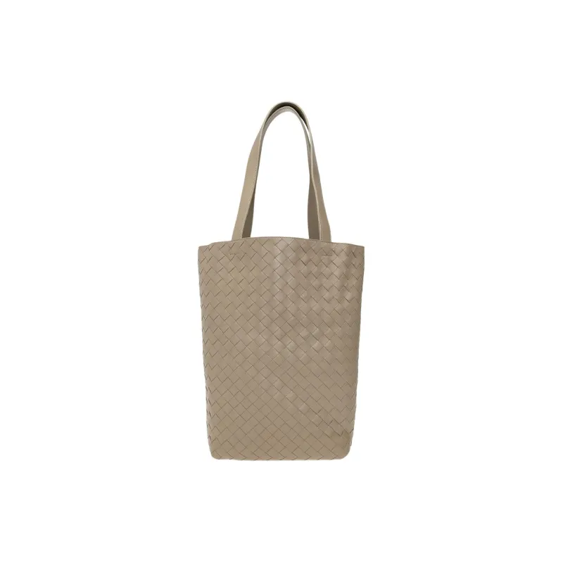 Bottega Veneta Cow Leather Tote Bag Shopping Bag Shoulder Bag Handbag Small Size Men's Gray Green-0