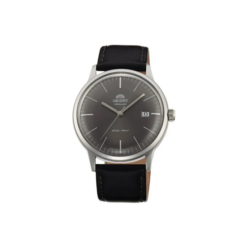 ORIENT Automatic Mechanical Movement Cow Leather Strap Watch Men's Watches Gray Dial-0