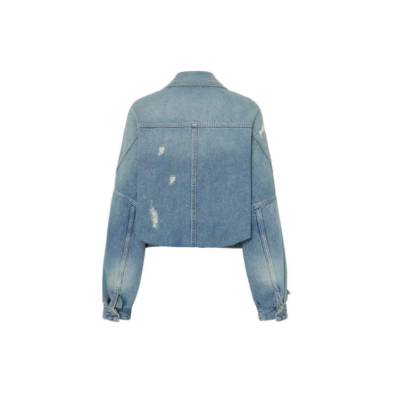MO&CO Denim Jackets Women's Denim Blue-1