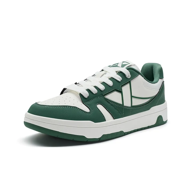 XTEP MAXX LITE Wear Resistant Low Top Skateboard Shoes Men's Sail White/Deep Emerald Green-2
