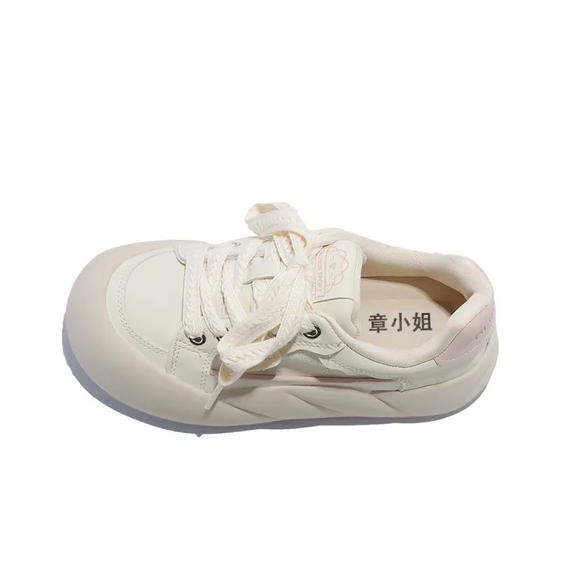 Miss Zhang Low-Top Skateboard Shoes Women's Beige Pink-4