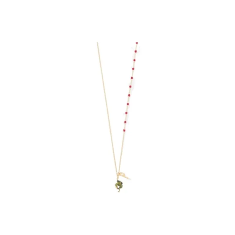 DIOR Gold-Plated Glass Necklaces Women's Gold-0