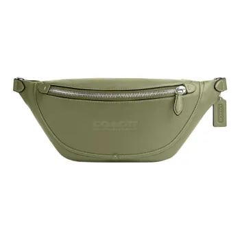 COACH League Cow Leather Crossbody Bag, Sling Bag, Fanny Pack Tubas Men's Moss Green