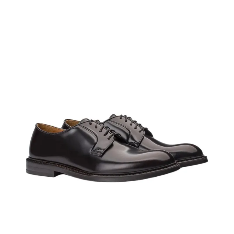 DOUCAL'S Almond Toe Lace Up Derby Shoes-2