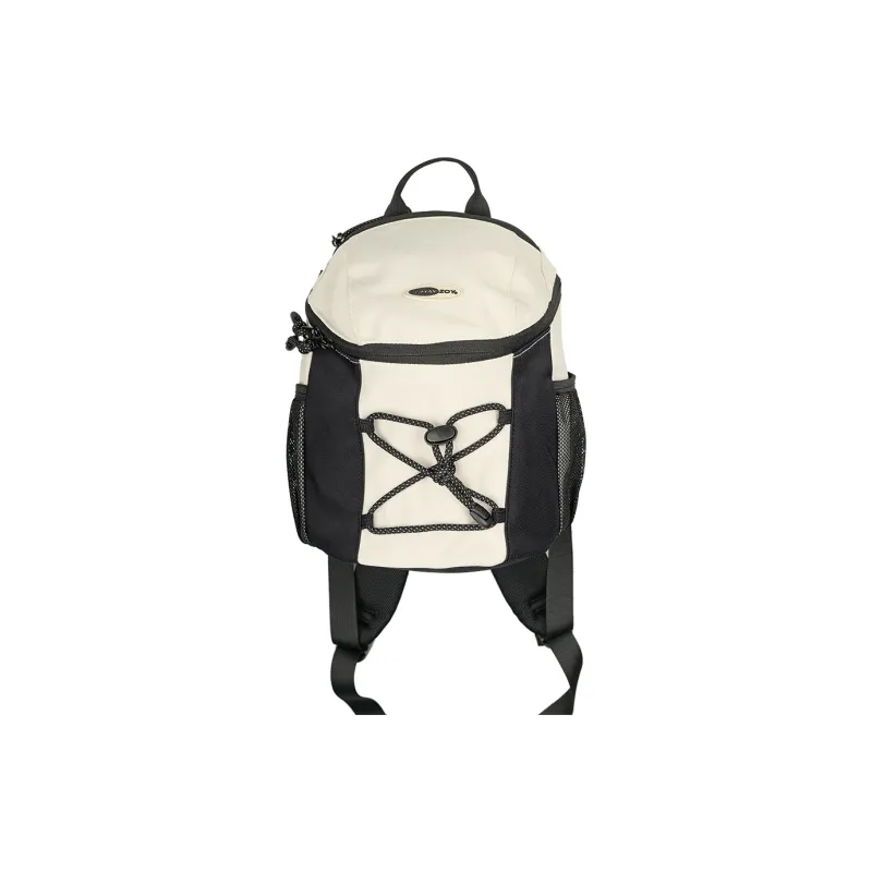 SUMAYZOY Polyester Backpack Small Size Unisex Milk Tea Beige/Olive Black-3