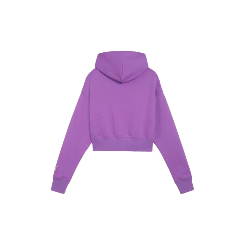 PUMA CROPPED HOODIE Sweatshirt Women's Purple-1