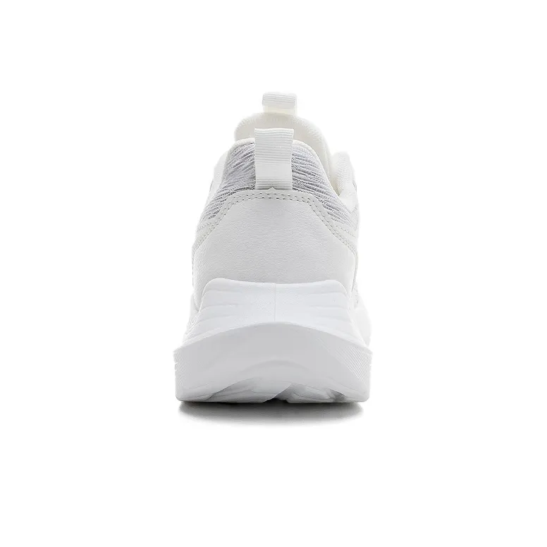 Warrior Wear-Resistant Lightweight Height Increasing Low-Top Running Shoes Women's White Gray-4