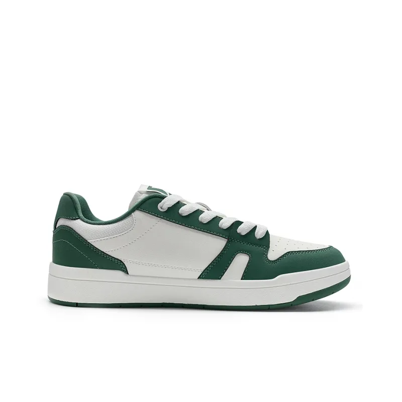 XTEP MAXX LITE Wear Resistant Low Top Skateboard Shoes Men's Sail White/Deep Emerald Green-1