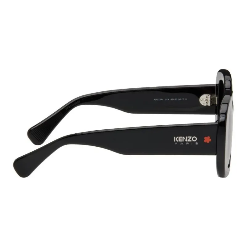 KENZO Acetate Irregular Shape Sunglasses Men's Black-2