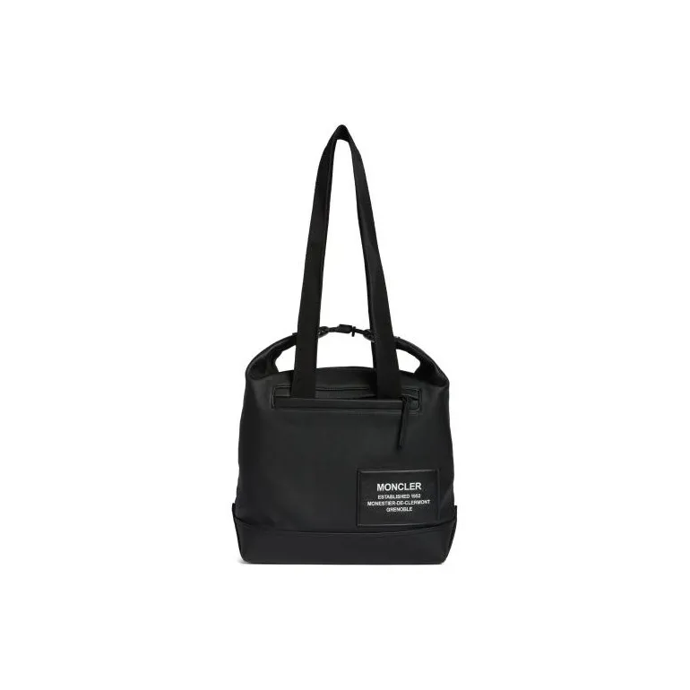 Moncler Coated Canvas Bag, Tote Bag, Shopping Bag, Shoulder Bag, Handbag Men's Black-3