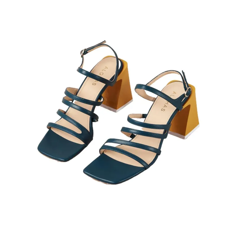 ALOHAS Aubrey Strap Sandals 6cm Women's Blue-2