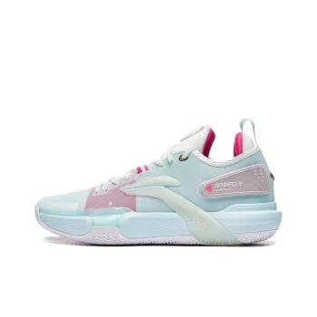 LiNing Speed 9 Premium Cushioning Wear Resistant Low Top Basketball Shoes Men's Aqua Blue