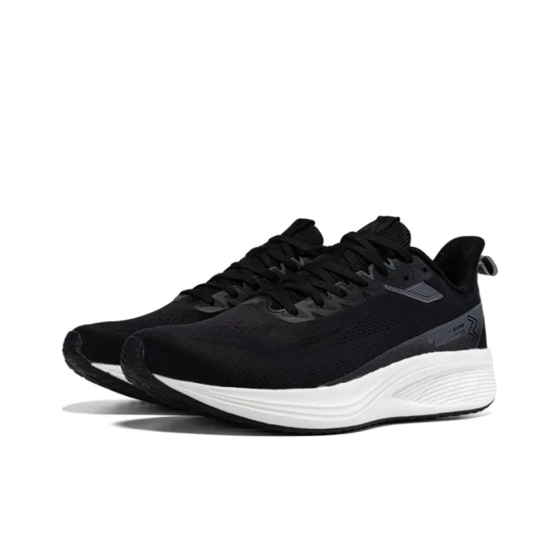 361° Wear resistant And Lightweight Low Top Running Shoes Men's Black Gray-2