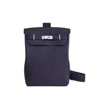 HERMES Hac A Dos Togo Calfskin Crossbody Bag Shoulder Bag Large Size Unisex 2Z Bleu Nuit Midnight Blue