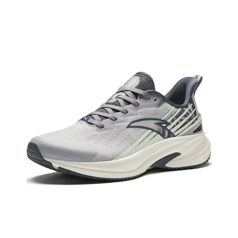 Anta Cushioning Anti-Slip And Wear-Resistant Low-Top Running Shoes Men's Black White Gray-1