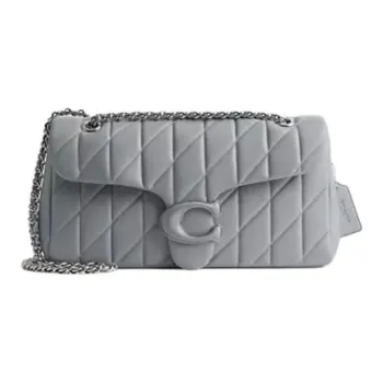 COACH Tabby Nappa Leather Crossbody Bag, Shoulder Bag Women's Gray Blue